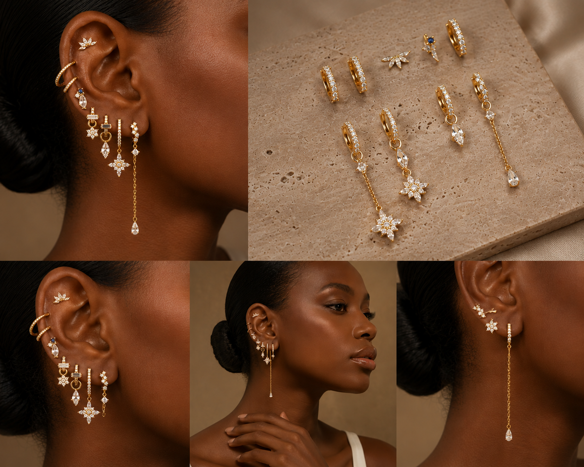 Luxe Muse 8-Piece Earring Stack