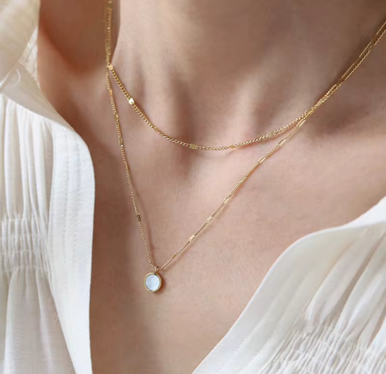 Seren 18K Gold Minimalist Necklace