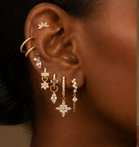 Luxe Muse 8-Piece Earring Stack