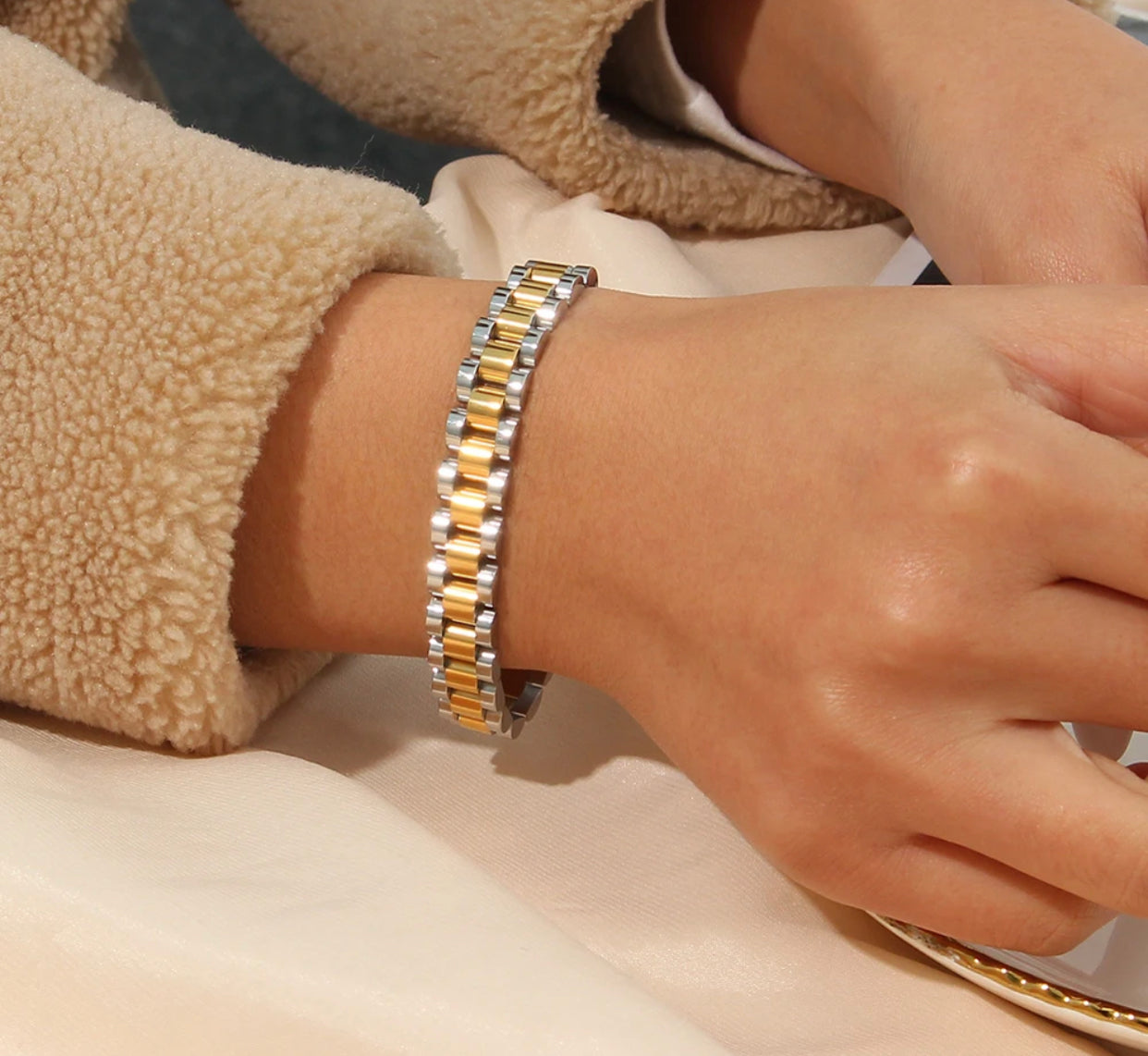CHUNKY WATCHBAND CHAIN BRACELET