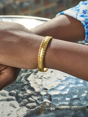 WOVEN LEAVES BANGLE