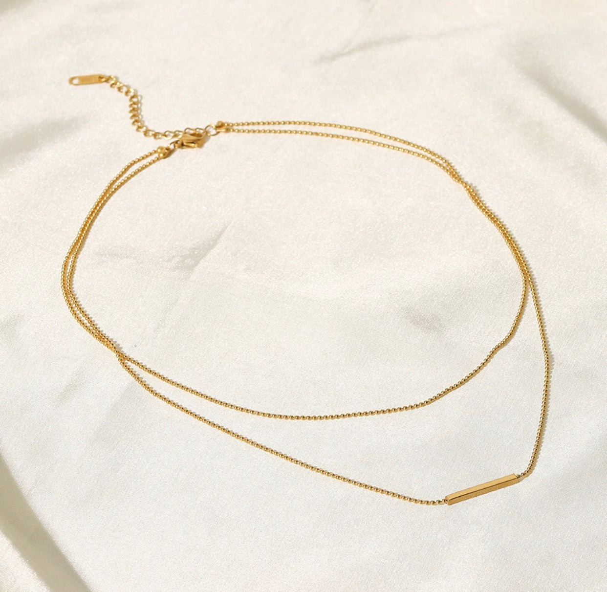 STONE BAR PENDANT NECKLACE