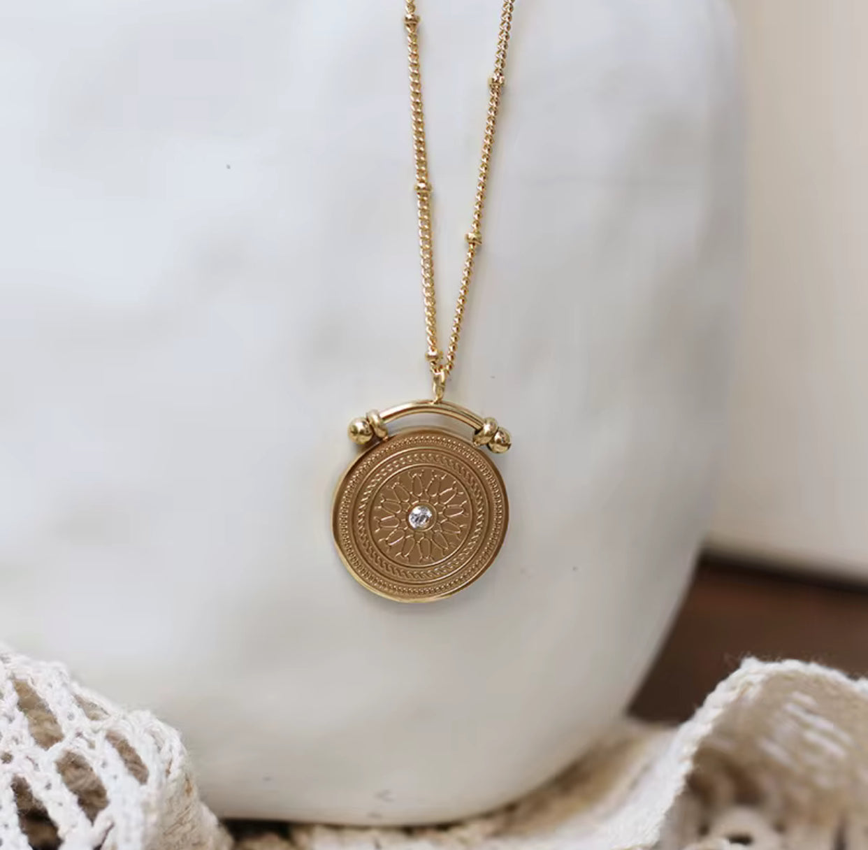 Opaline 18K Gold Coated Necklace