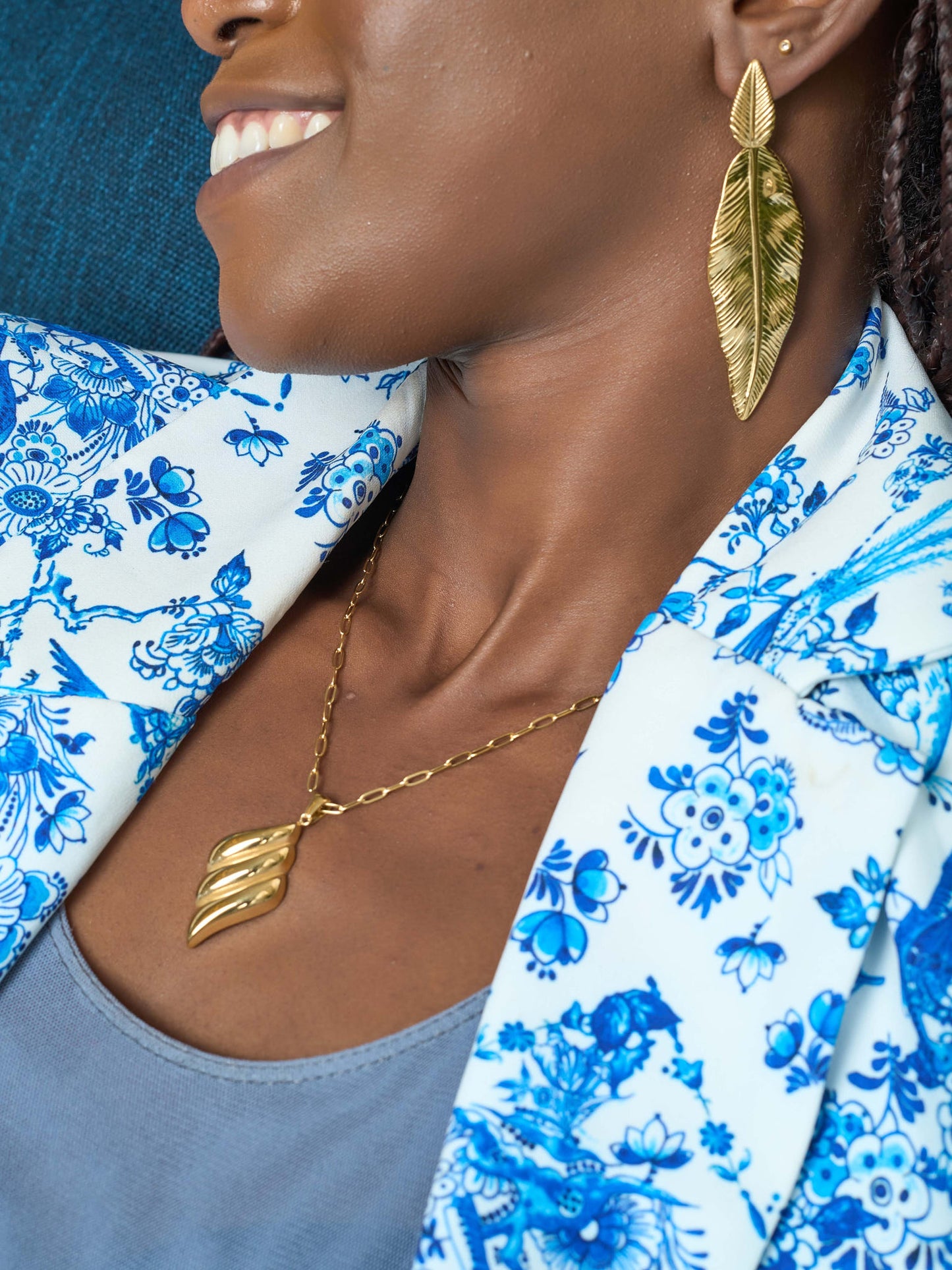 LEAF DANGLE EARRINGS