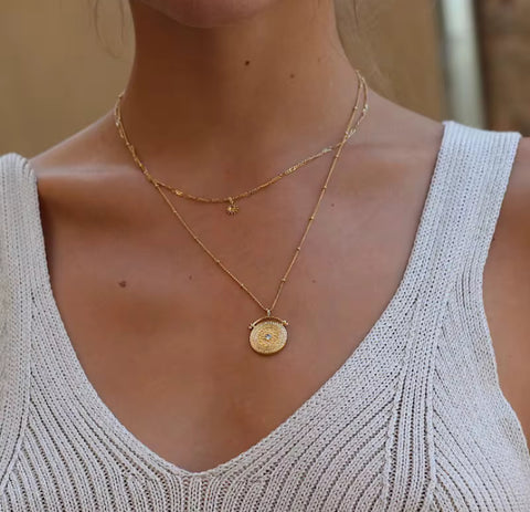 Opaline 18K Gold Coated Necklace